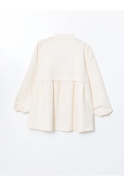 LC Waikiki Lcw Modest Ecru Judge Collar Muslin Women's Tunic