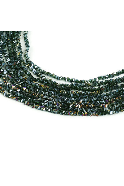 yfhobi 1 Dizi(110-120Adet)- 4 mm Üçgen Kristal Cam Boncuk Dizisi Şeffaf Janja...