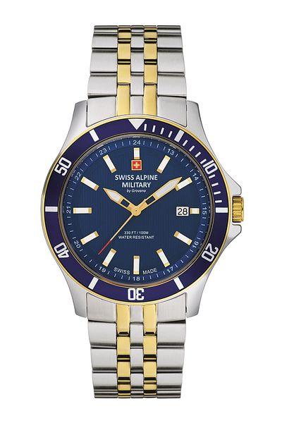 Swiss Alpine Military Mens Watch 7022.1145, Quartz, 42mm, 10atm