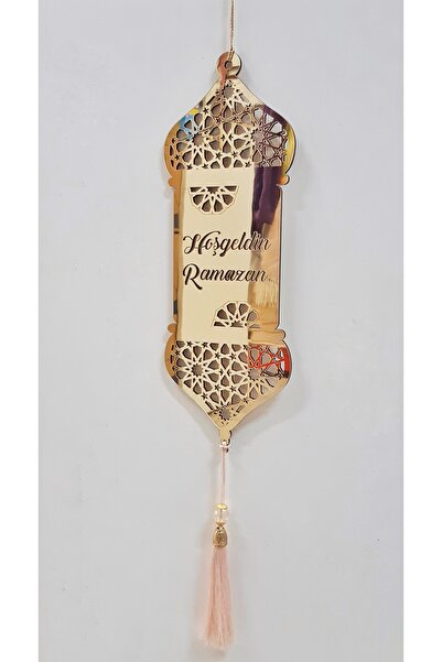 Pafipet Ramazan dekoru püsküllü gold pleksi