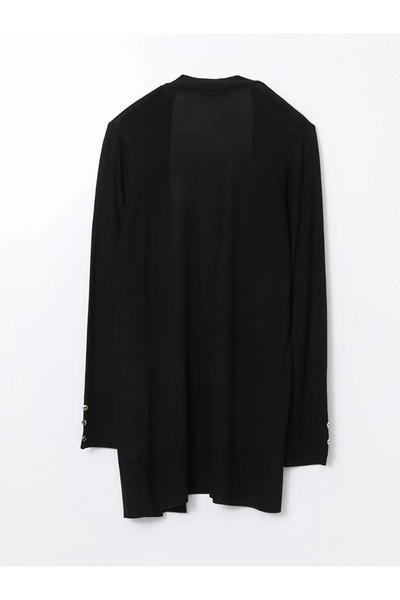 LC Waikiki Lcwaikiki Classic Black Shawl Collar Women's Knitwear Cardigan