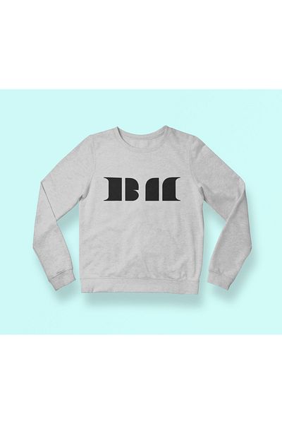 MAGORS Сив суитшърт с принт BabyMonster и BlackPink - кръгло деколте, двоен продукт, единична цена