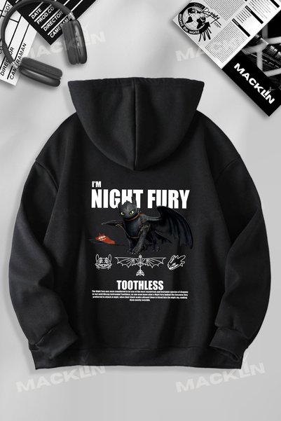 macklin سويت شيرت بقلنسوة مطبوع بتصميم خاص للنساء والرجال من Night & Light Fu...