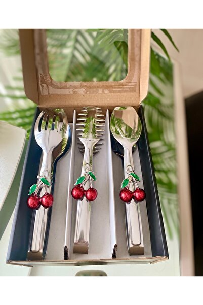 Sillage Home Titanium Plated 3-Piece Luxury Service Presentation Set, Tongs Set