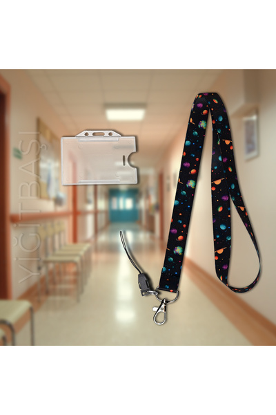 YİĞİTBAŞI GEZEGENLER001 Desen Boyun İpi Ve Telefon Askısı Okul ,hastane , BOY...