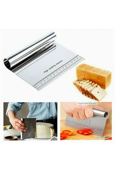 FBZhome Stainless Luxury Steel Dough Cutting Apparatus Steel Cutter Scraper Cake Shaping Spatula