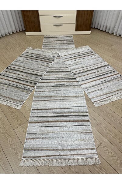 ALLGELSİN Yatak Odası Halısı Seti 3 'lü Yatak Odası Halı Takımı 2 Adet 80x150...