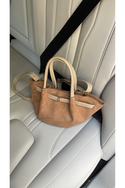 SADDLERS Women's Natural Suede Shoulder Bag