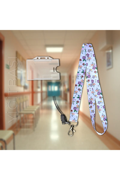 YİĞİTBAŞI ÇİÇEK MORLİLA Desen Boyun İpi Ve Telefon Askısı Okul ,hastane , BOY...