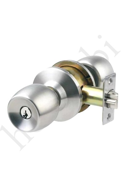 HOBİDABİ Knob Door Lock Handle American Gray Satin Room Lock Handle Hotel Type 1 Piece