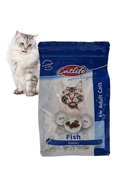 Catlife Privilege Balıklı Yetişkin Kedi Maması // 1 Kg ** Mama Kabı Hediyeli