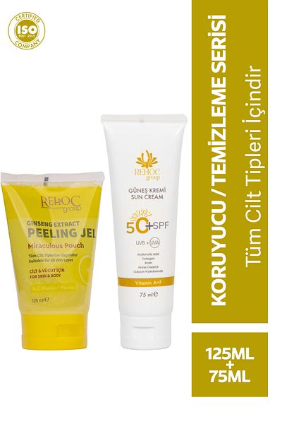 Rehoc Group +50 SPF Sun Cream + Ginseng Peeling - Super Pack of 2