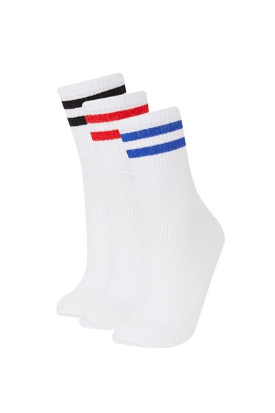 DeFacto Bequeme, elastische 3-teilige Baumwollsocken für Herren D9672axns