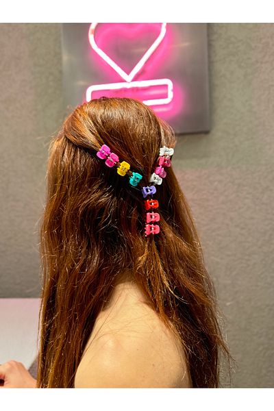 PREGIO 20 Pieces Colorful Medium Size Anti-Slip Tight Peg Hair Clip