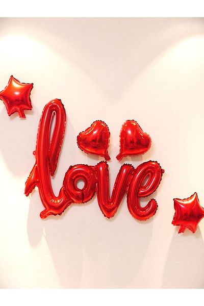 CUGY Love Themed Love & Happy Birthday Special Day Birthday Concept Balloon Chain Party Set