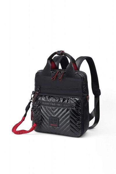 SMART BAGS Black-Burgundy Women's Backpack Smb3250