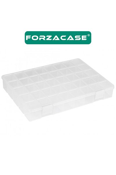 Forzacase 40 Compartments Fisherman Carpenter Material and Jewelry Accessory Box Organizer with Lid - FC276