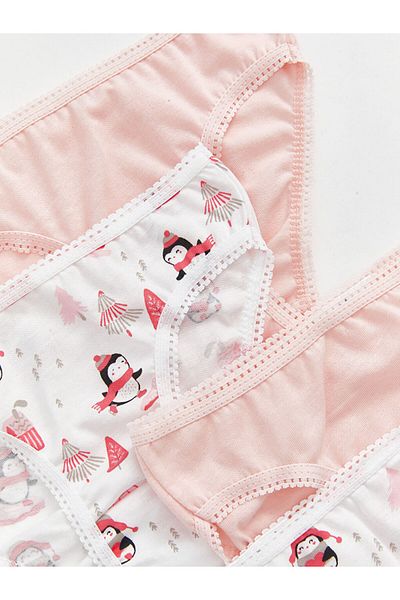 LC Waikiki New Season Printed Baby Girl Panties 4 Pack - W4Fj99Z1