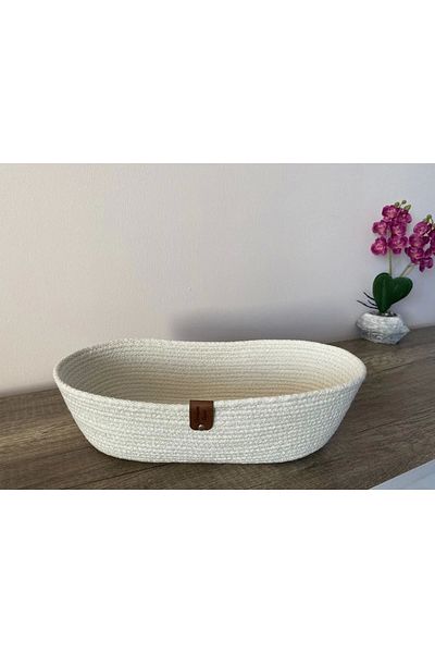 Sevdam Sepet Διακοσμητικό κουτί Cream Color Large Size - Αξεσουάρ αποθήκευσης και μπάνιου
