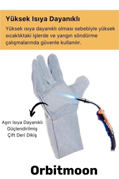 Generic Brand Premium Series Heat Resistant Welding Fire Waterproof Multi-Purpose Fireproof Leather Gloves