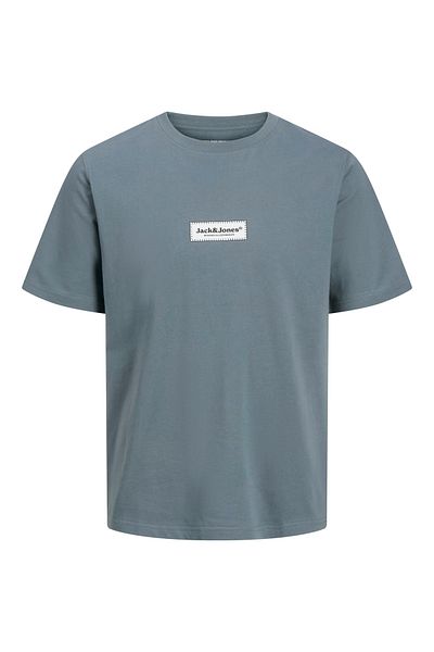 Jack & Jones Ανδρικό μπλουζάκι Jack Jones Anthracite Plus Size - Επωνυμία Jorsplit Fakestıtch