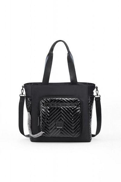 SMART BAGS Geantă de umăr pentru femei negru-gri Smb3246