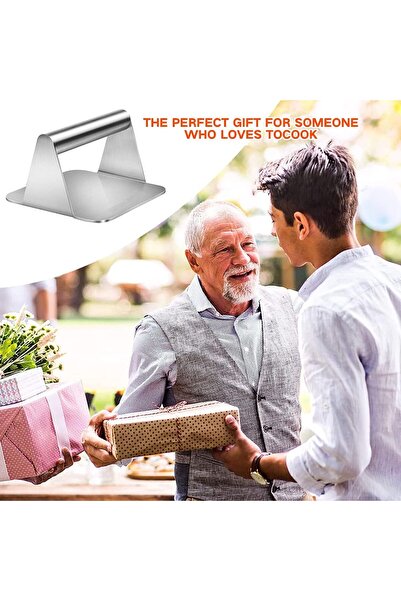 mastergold Stainless Steel Burger Press for Griddle, Burger Smasher, Professional Griddle Accessories