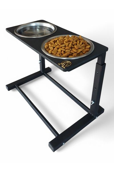 Okay 3 Height Stainless Steel Food and Water Bowl Stand Adjustable for Large and Medium Dogs
