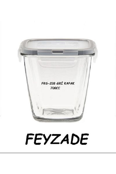 LAV Feyzade Frsco Storage Container Set 6 Pieces Gray Lid 700Cc (Frs-228)