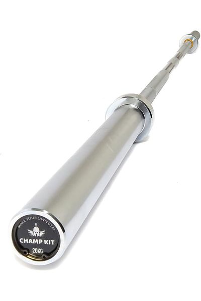 Champ Kit Delta Olympic Barbell 20kg Men’s Silver Barbells. Rated 1000lbs for Strength and Various Training