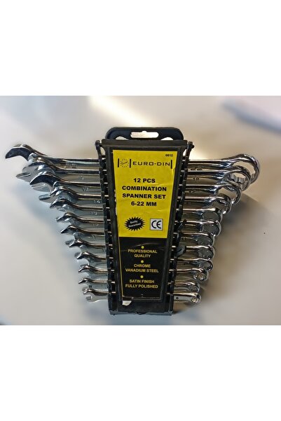 EURO -DIN  12 Parça Kombine Anahtar Takımı 12 Li Düz-yıldız 6 X 22 Mm