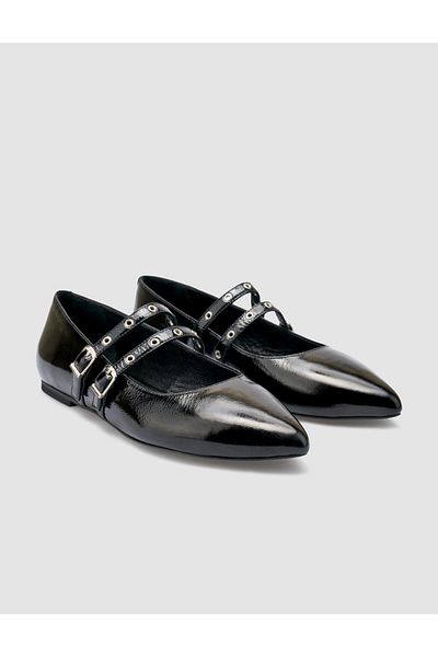 Cabani Pantofi casual de damă din piele naturală 100% piele naturală neagră