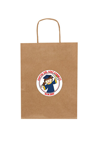 heptex Karne Günü İçin Kraft Çanta, Karne Çantası 10 Adet