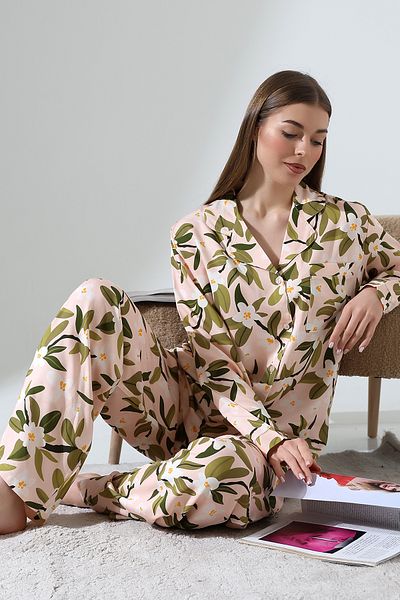 LİKAPA Likapashop Viscose Long Sleeve Pyjamas Set