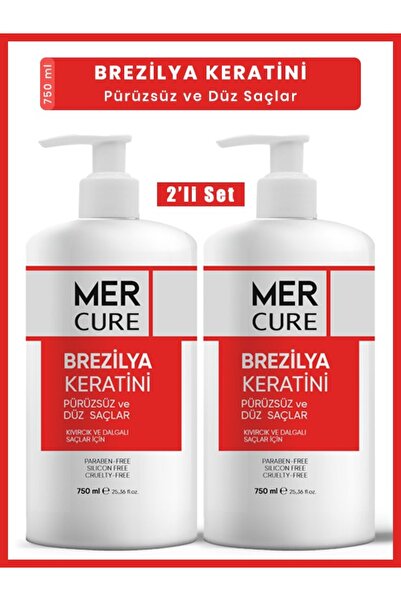 Mercure Saç Düzleştirici Keratin Bakımı Brezilya Fönü 750ml Kokusuz-Dumansız ...