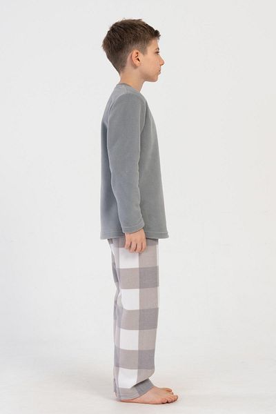 VİENETTA Costum de pijama afumat cu mânecă lungă din lână pentru băiat