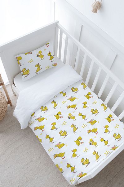 Tuğba Kuğu Baby Size Duvet Cover Set (100X150) - Iconic Series - Fun Ducks