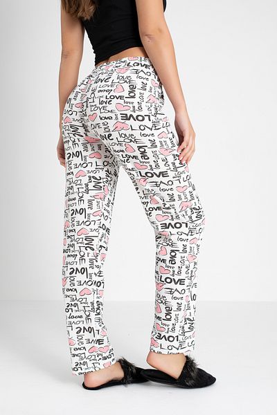 DONEX Thick Raised Fabric Printed Women's Pajama Bottoms