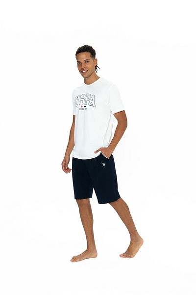 U.S. Polo Assn. Men'S, Licensed, Uspa, 100% Cotton, (Ecru), Shorts Set