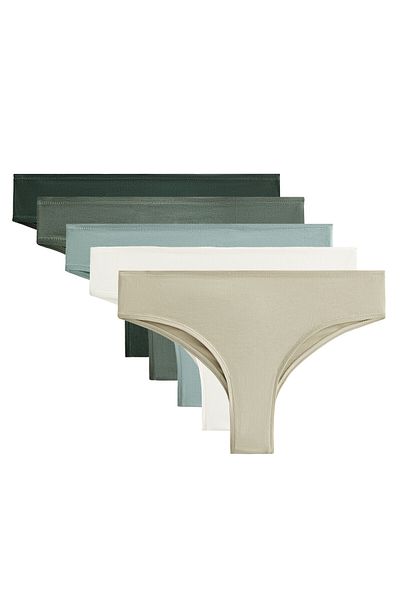 Oysho 5 cotton blend cheeky briefs