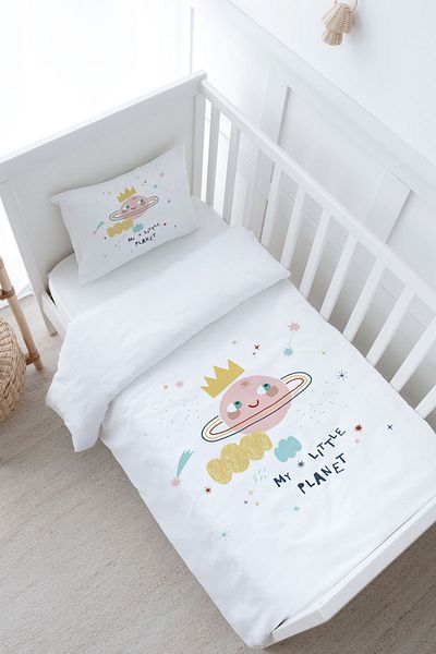 Tuğba Kuğu Baby Size Duvet Cover Set (100X150) - Iconic Series - Cute Pink World