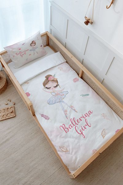 Tuğba Kuğu Montessori Iconic Series Duvet Cover Set - 100X200 White Tutu Ballerina
