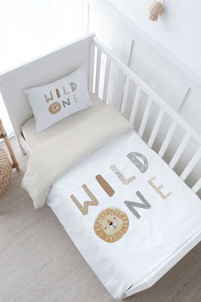 Tuğba Kuğu Baby Size Duvet Cover Set (100X150) - Royal Series - Wild One
