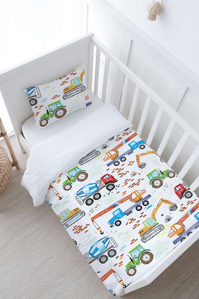 Tuğba Kuğu Baby Size Duvet Cover Set (100X150) - Iconic Series - Colorful Business Machinery