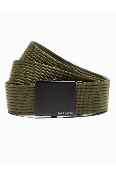 OMBRE Herrengürtel mit verstellbarer Schnalle - grün A030