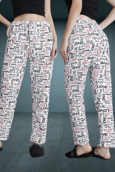 DONEX Thick Raised Fabric Printed Women's Pajama Bottoms