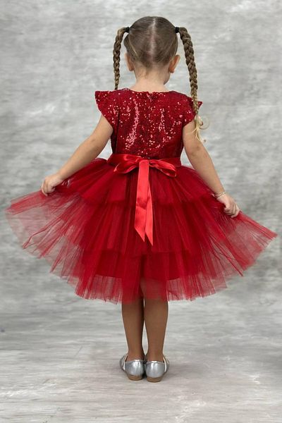 Tarz Çocuk Φούστα Tutu Sequin Sequin Girl Party Φόρεμα