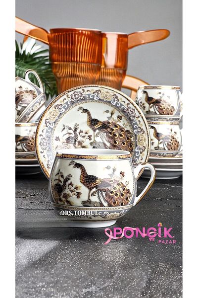 PONCİKPAZAR Peacock Cup Set