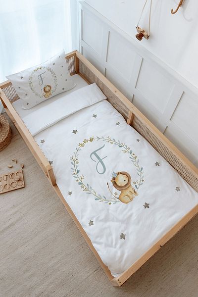 Tuğba Kuğu Montessori Duvet Cover (100X200) - Little Lion Series - Letter F