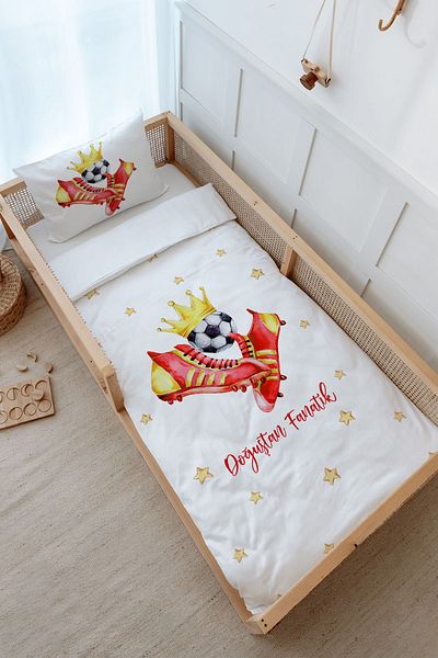Tuğba Kuğu Montessori Duvet Cover Set (100X200) - for Baby Series - Yellow - Red